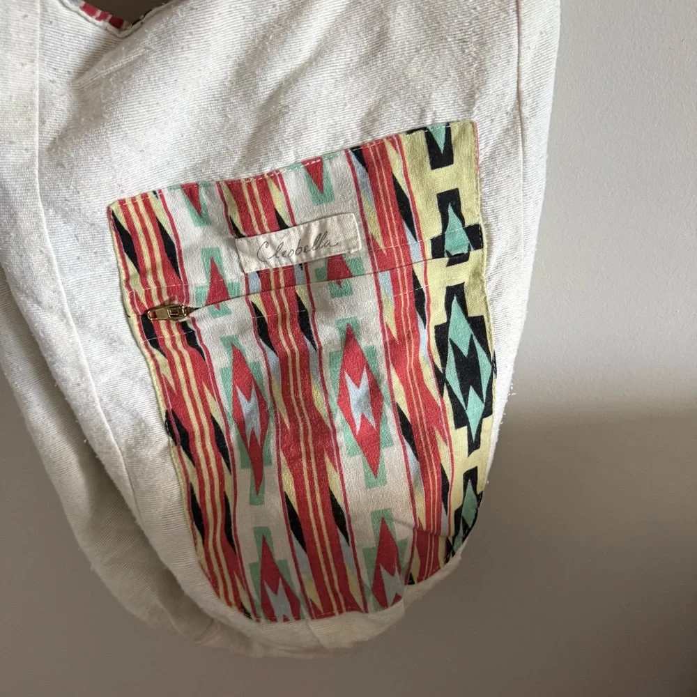 Cleobella Southwestern Geometric Print Large Hobo Shoulder Bag
